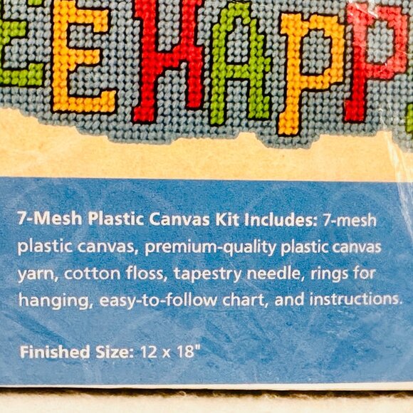 Craftways June Banner Bee Happy Plastic Canvas Kit 12"x18" (2013) - New/Sealed - Picture 3 of 5
